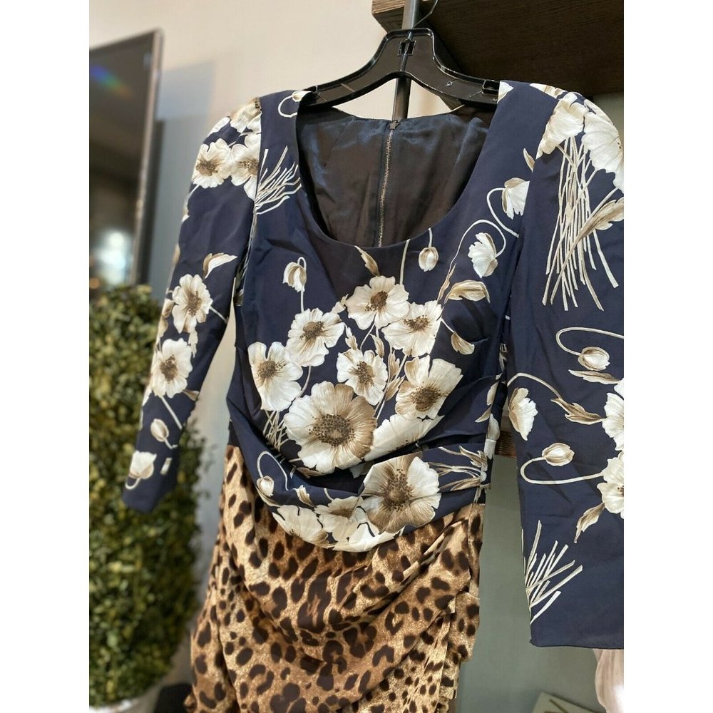 DOLCE & GABBANA Floral Animal Leopard Print Mini 4 - Picture 7 of 12